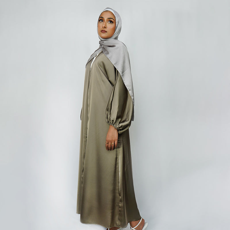 Luxury Satin Kimono: Khakhi Luxury Satin Kimono: Khakhi