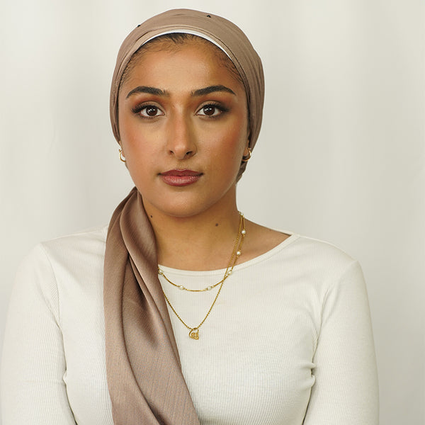 Luxury Crinkle Chiffon Hijab- Taupe