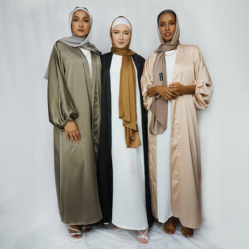 Luxury Satin Kimono: Khakhi Luxury Satin Kimono: Khakhi