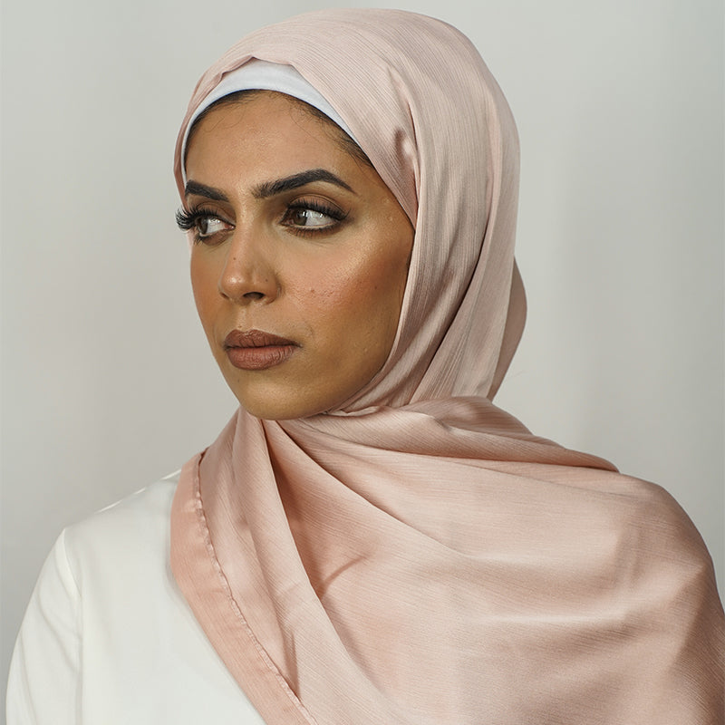 Luxury Crinkle Chiffon Hijab- Baby Pink