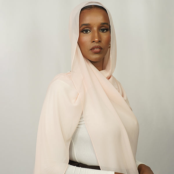 Blush Pink Chiffon Hijab