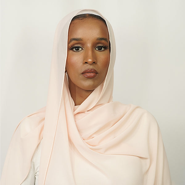 Blush Pink Chiffon Hijab