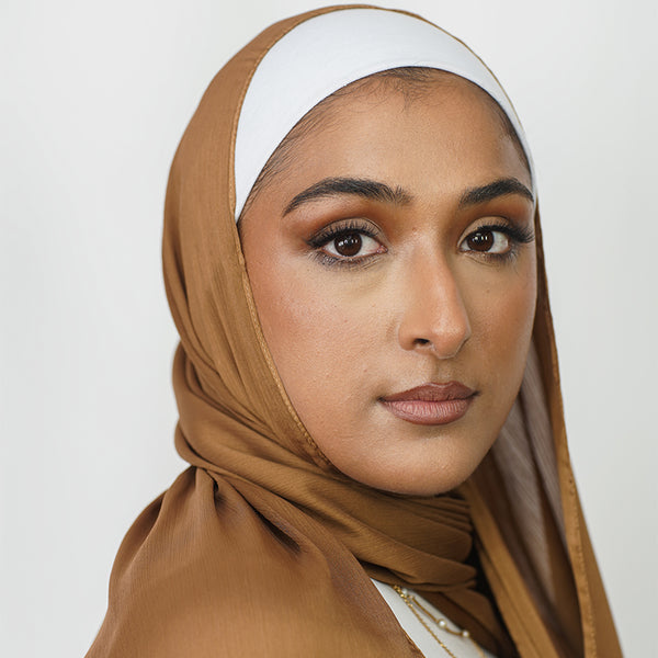 Luxury Crinkle Chiffon Hijab- Bronze