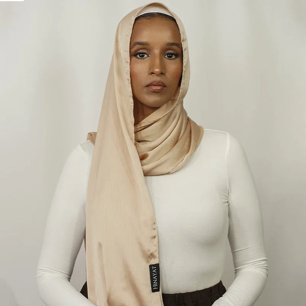 Luxury Crinkle Chiffon Hijab- Champagne