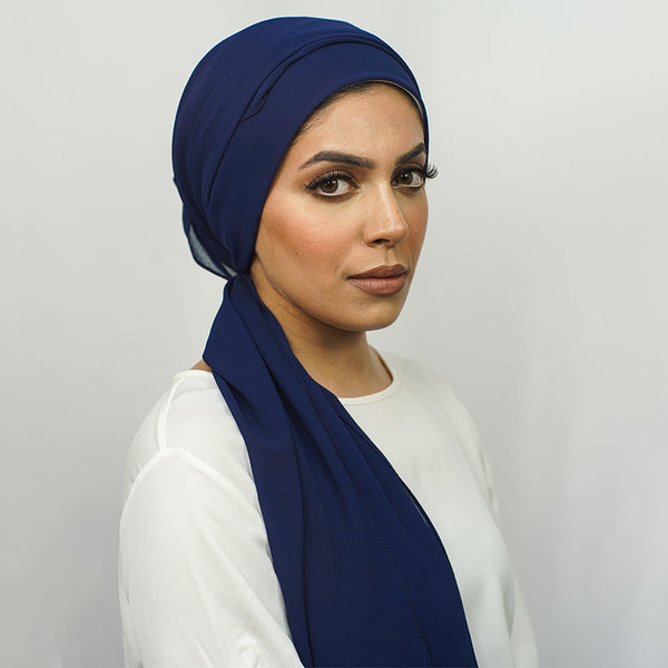 Estate Blue Chiffon Hijab
