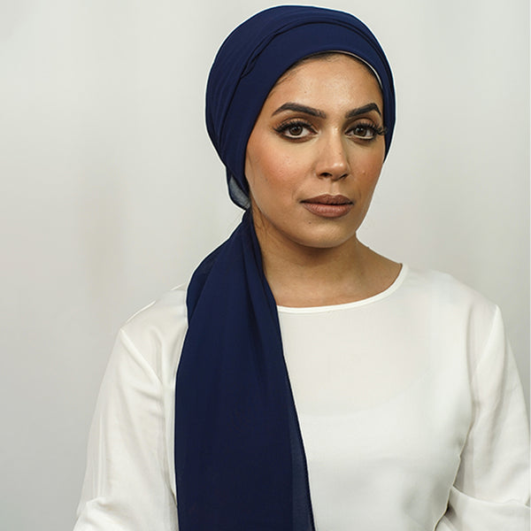 Estate Blue Chiffon Hijab