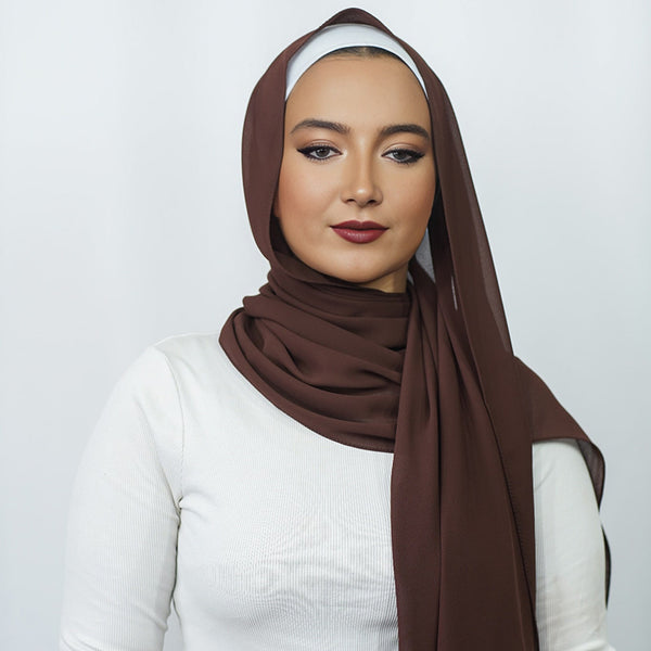 Deep Mahogany Chiffon Hijab