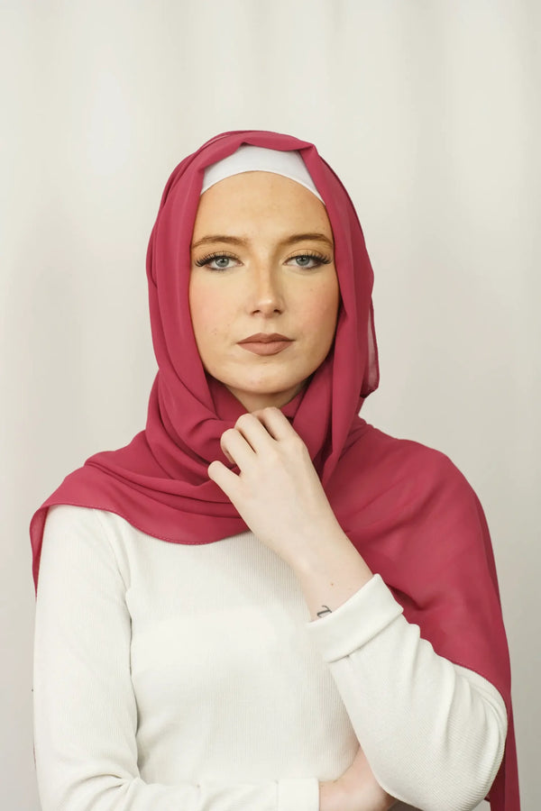 Fuschia Chiffon Hijab