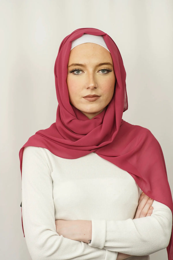Fuschia Chiffon Hijab