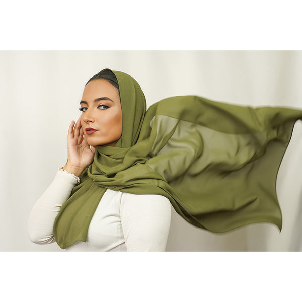 Fern Green Chiffon Hijab