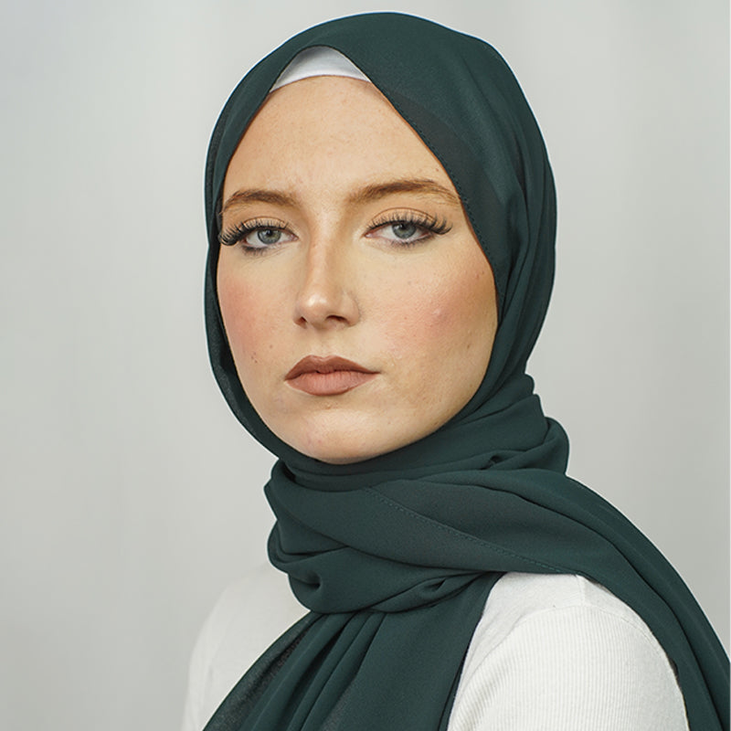 Forest Green Chiffon Hijab