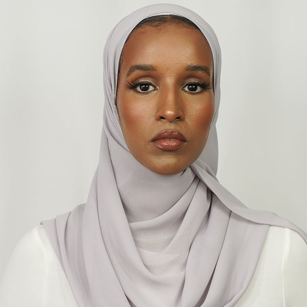 Light Grey Chiffon Hijab