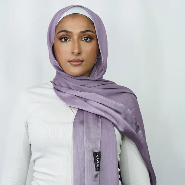 Luxury Crinkle Chiffon Hijab- Mauve