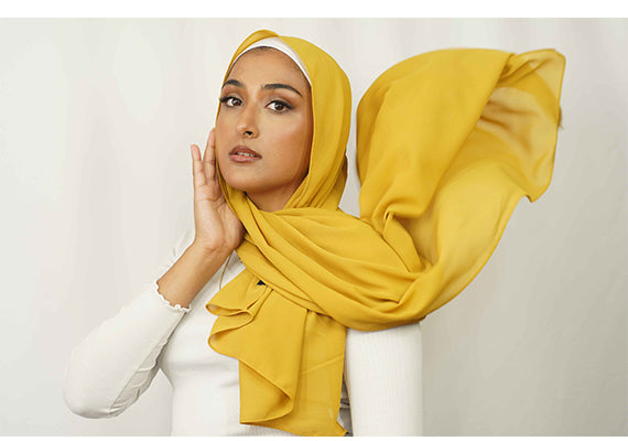 Mustard Chiffon Hijab