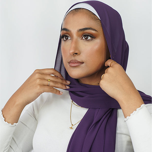 Violet Chiffon Hijab