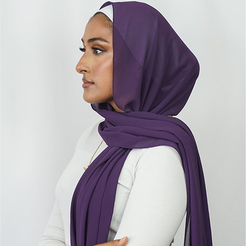 Violet Chiffon Hijab