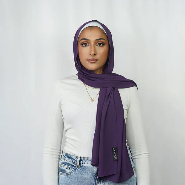 Violet Chiffon Hijab