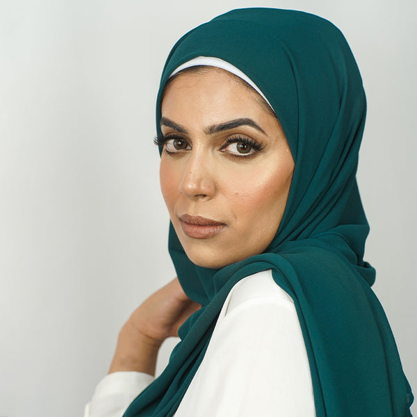 Teal Chiffon Hijab