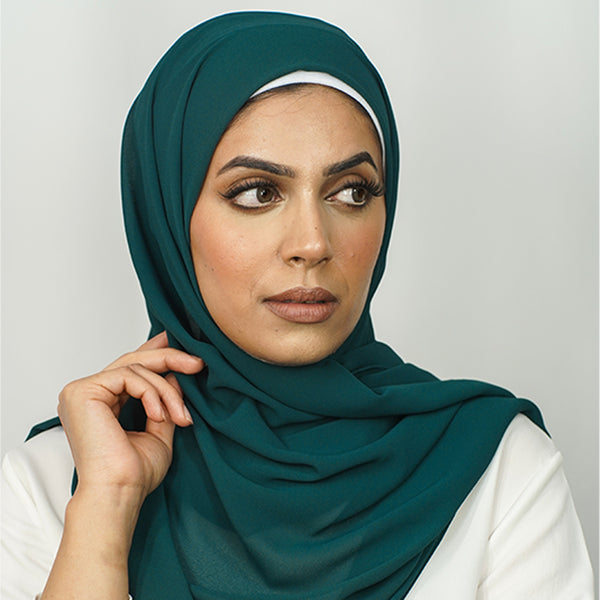 Teal Chiffon Hijab