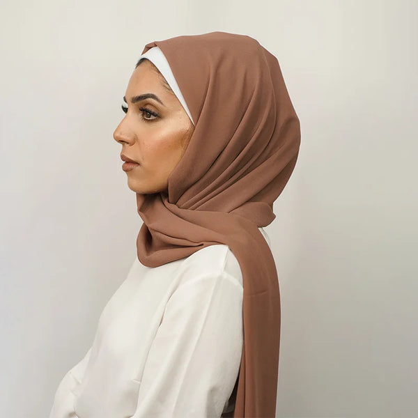Warm Tan Chiffon Hijab