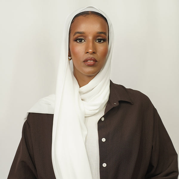 White Chiffon Hijab